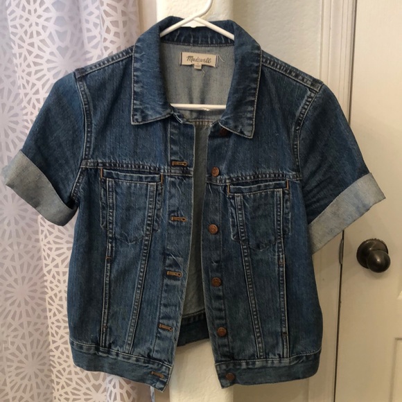 Madewell Short Sleeve Jean Jacket Size Medium